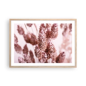 Poster în ramă de stejar deschis - Aparent discrete - 70x50 cm