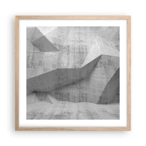 Poster în ramă de stejar deschis - O adevărată provocare - 50x50 cm