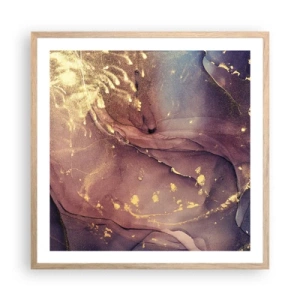 Poster în ramă de stejar deschis - Materie și spirit - 60x60 cm