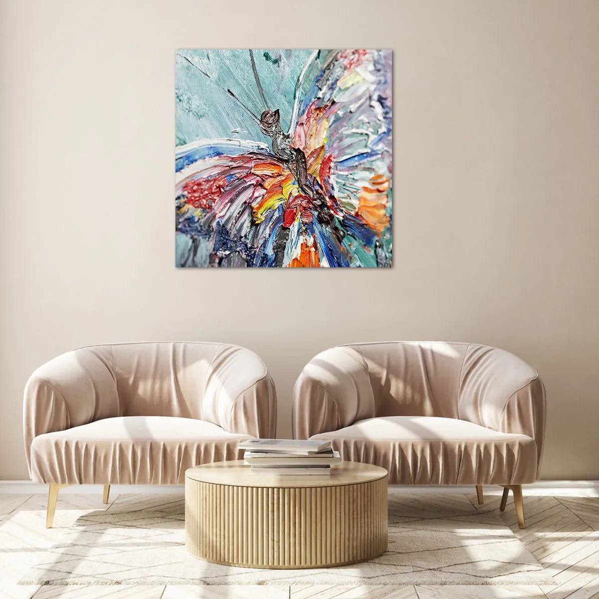 Tablou pe sticlă - Pictat de natura - 60x60 cm