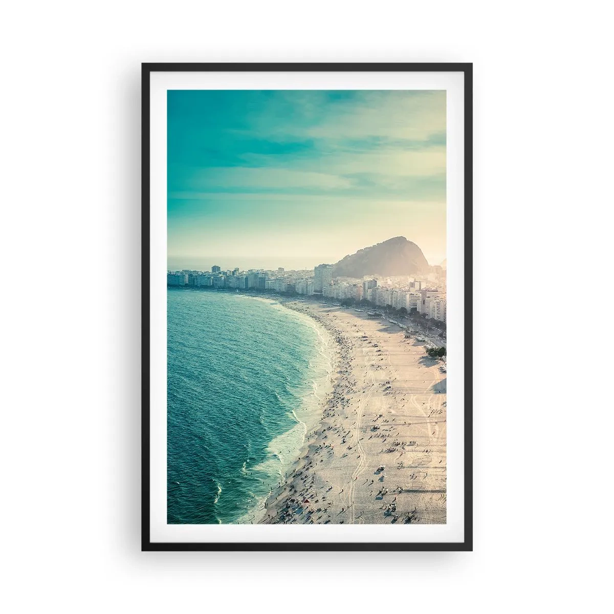 Poster în ramă neagră - Vacanță perpetuă în Rio - 61x91 cm