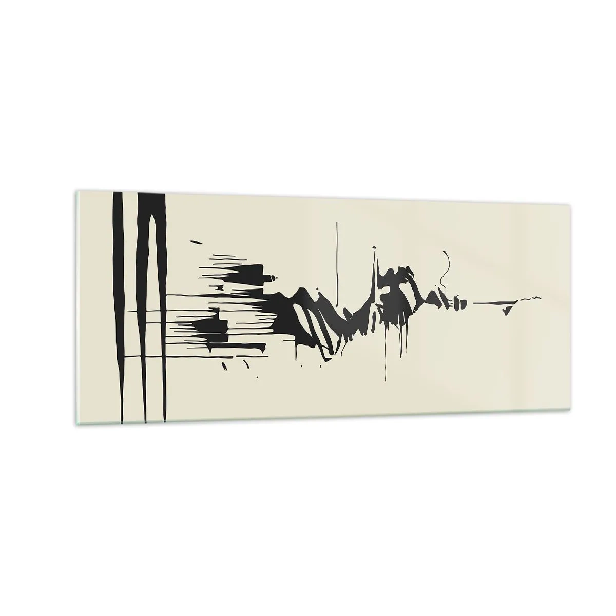 Tablou pe sticlă - Abstracție pripită - 100x40 cm