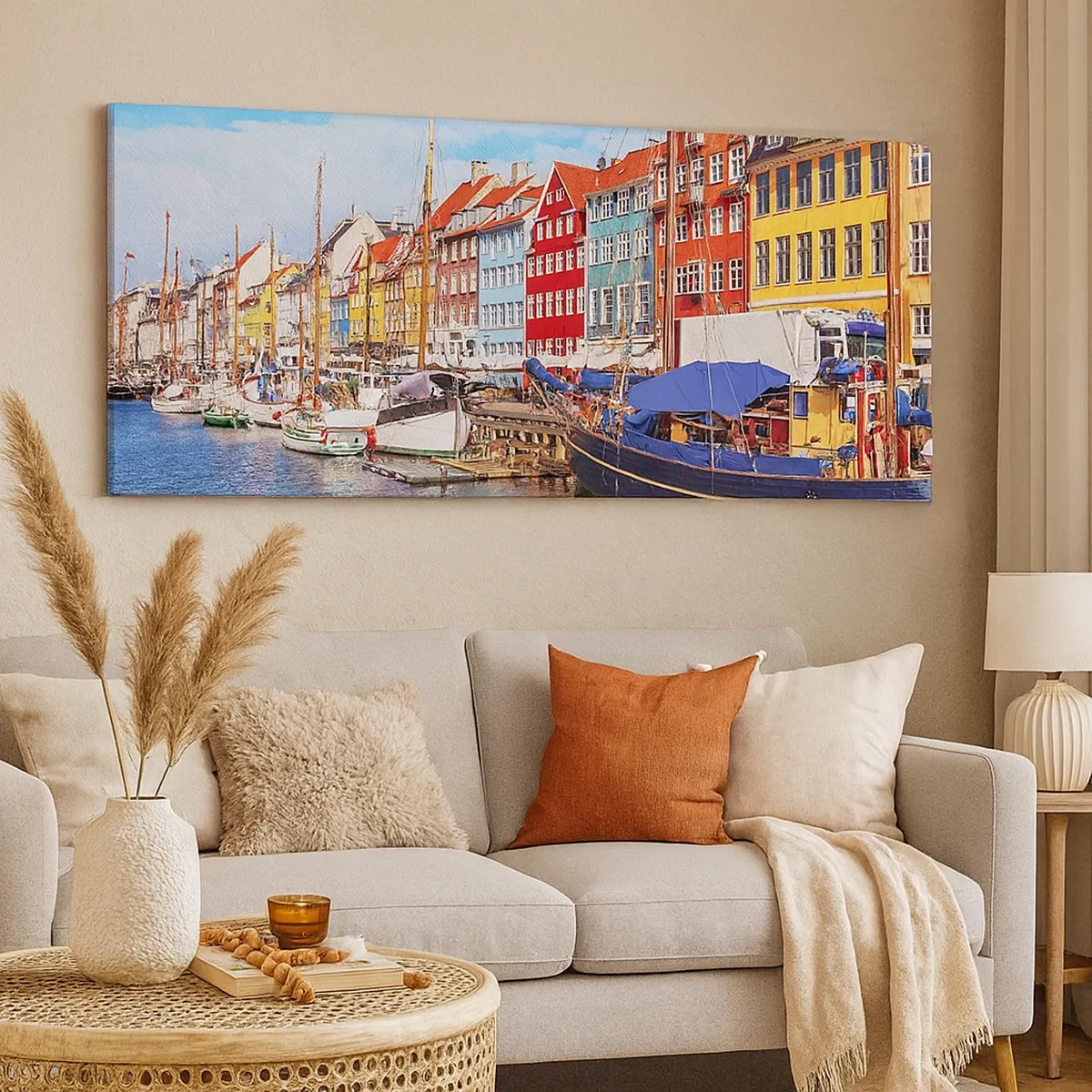 Tablou pe pânză - Portul vesel - 30x30 cm
