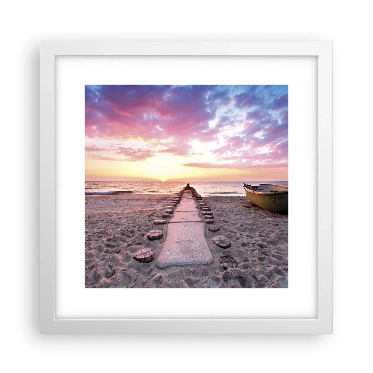 Poster în ramă albă - Un moment de experiență profundă - 30x30 cm