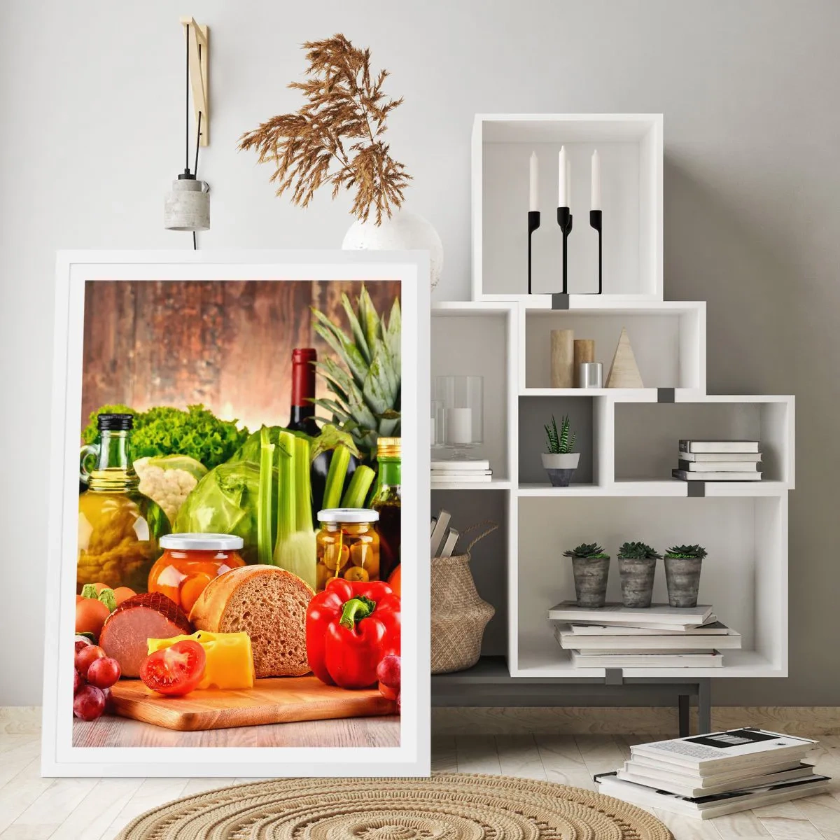 Poster în ramă albă - Afumate, prăjite, marinate - 61x91 cm