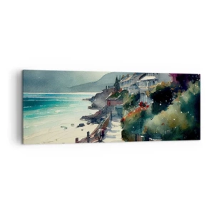 Tablou pe pânză - Orășel mediteraneean - 140x50 cm