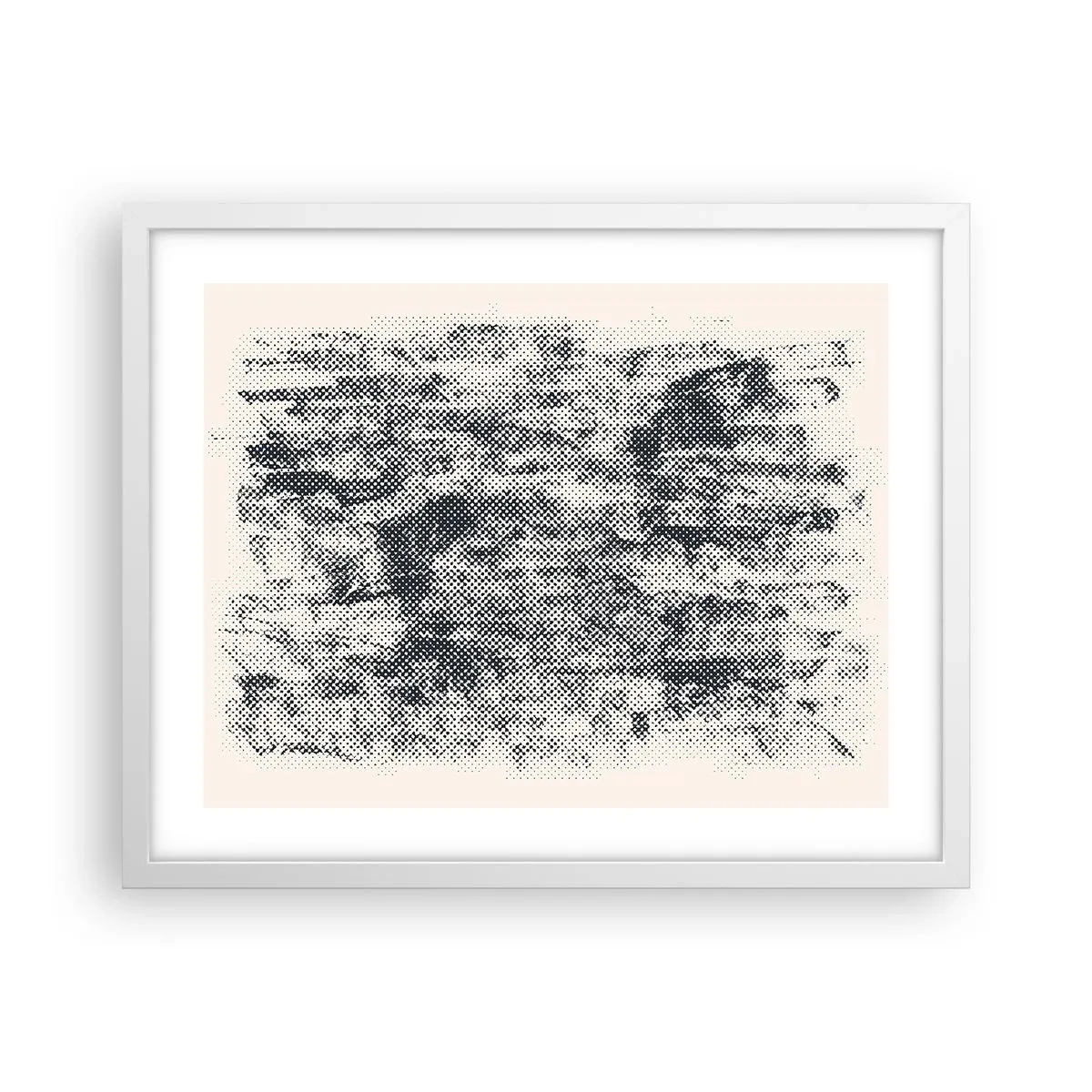 Poster în ramă albă - Compoziție cețoasă - 50x40 cm