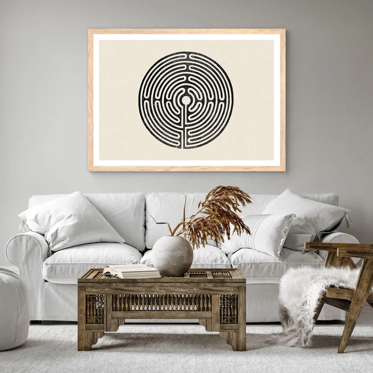 Poster în ramă de stejar deschis - Ordine secretă - 50x40 cm