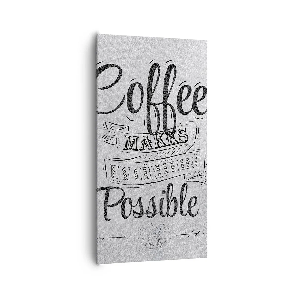 Tablou pe pânză - Cum să nu iubești cafeaua - 65x120 cm