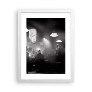 Poster în ramă albă - În stil jazz - 30x40 cm