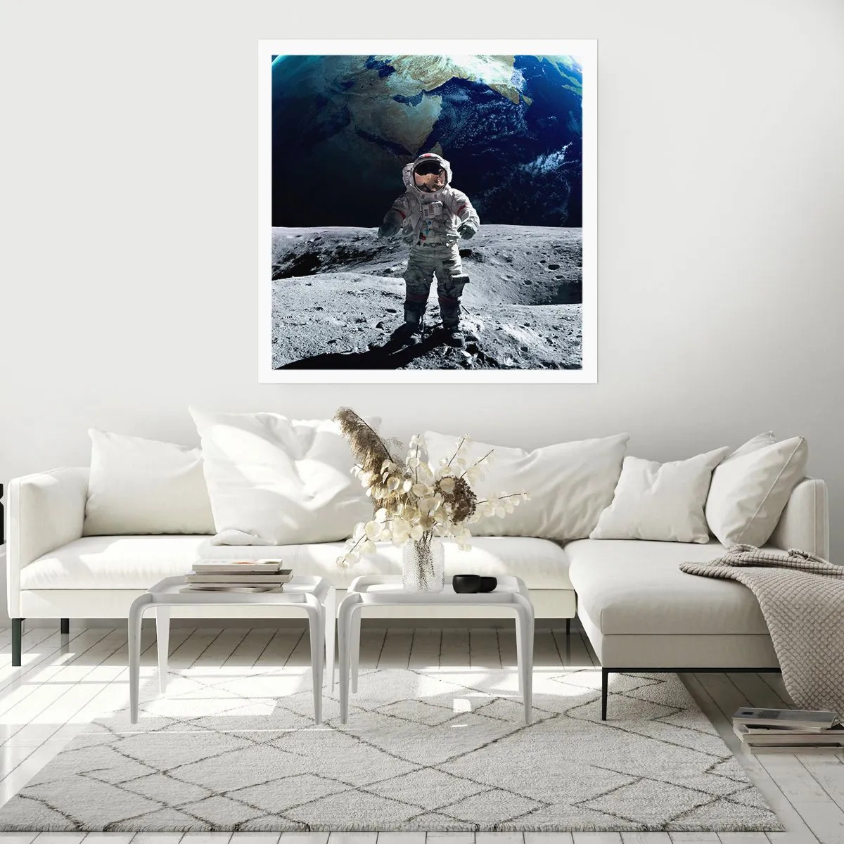 Poster - Salutări de pe Lună - 60x60 cm