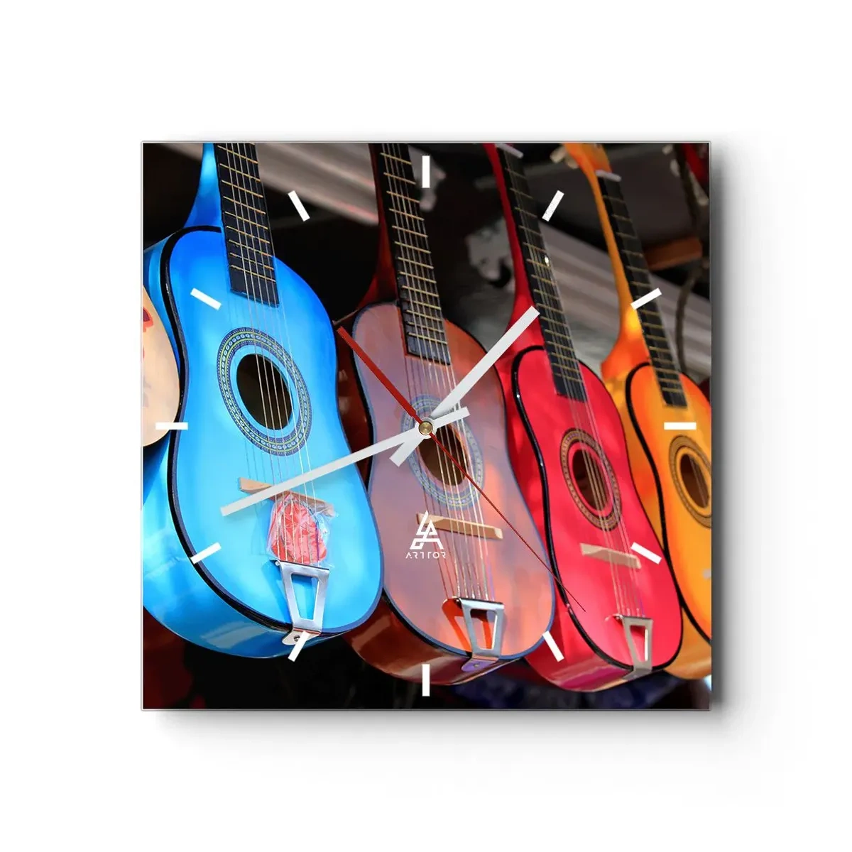 Ceas de perete - Ceas pe sticlă - Vibrații latino - 40x40 cm