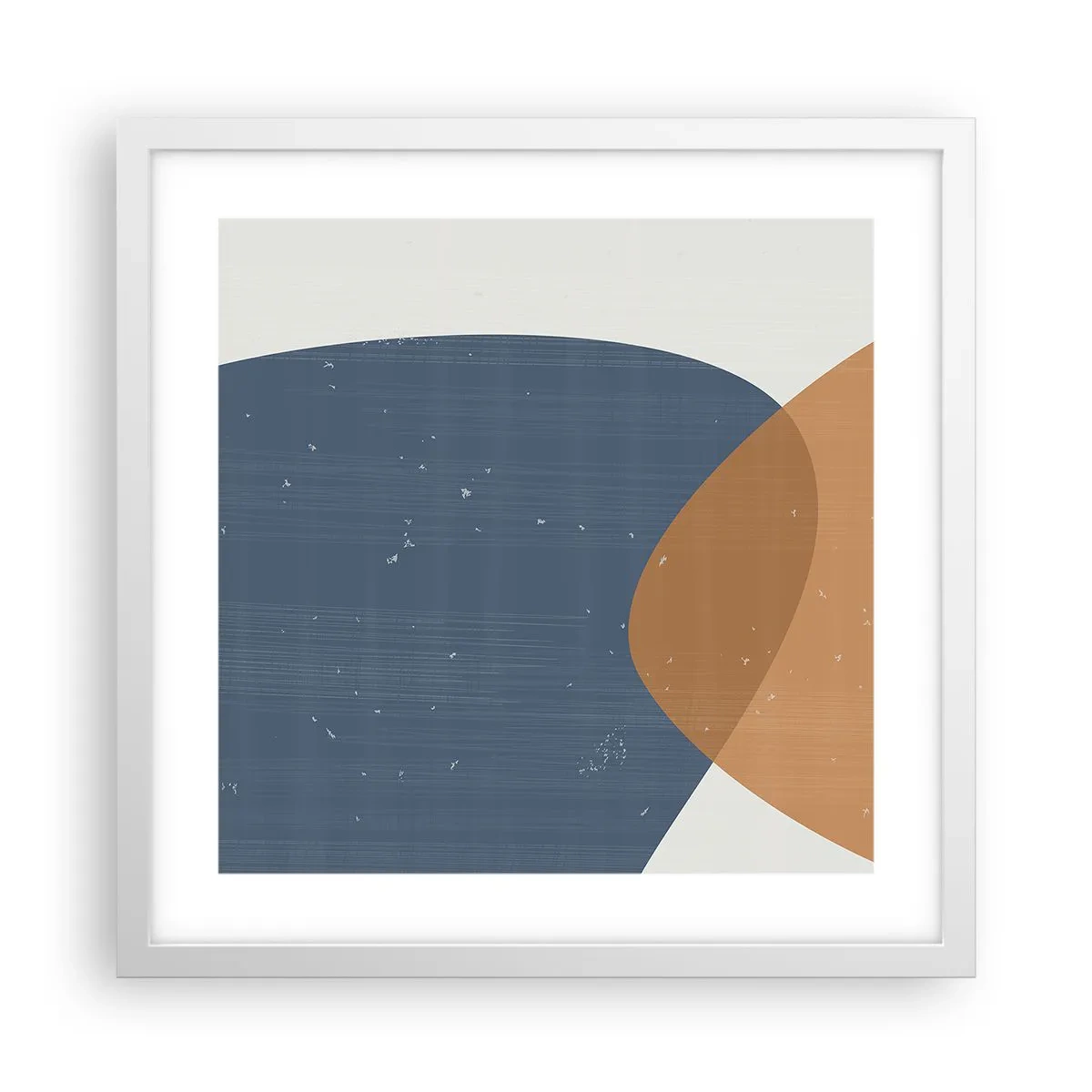 Poster în ramă albă - Ovale și influențe - 40x40 cm