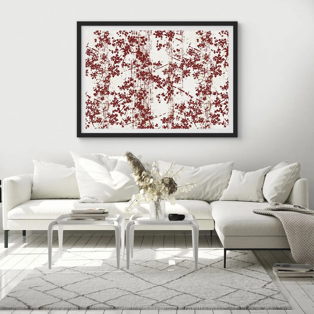 Poster în ramă neagră - Ca un percal vechi - 70x50 cm