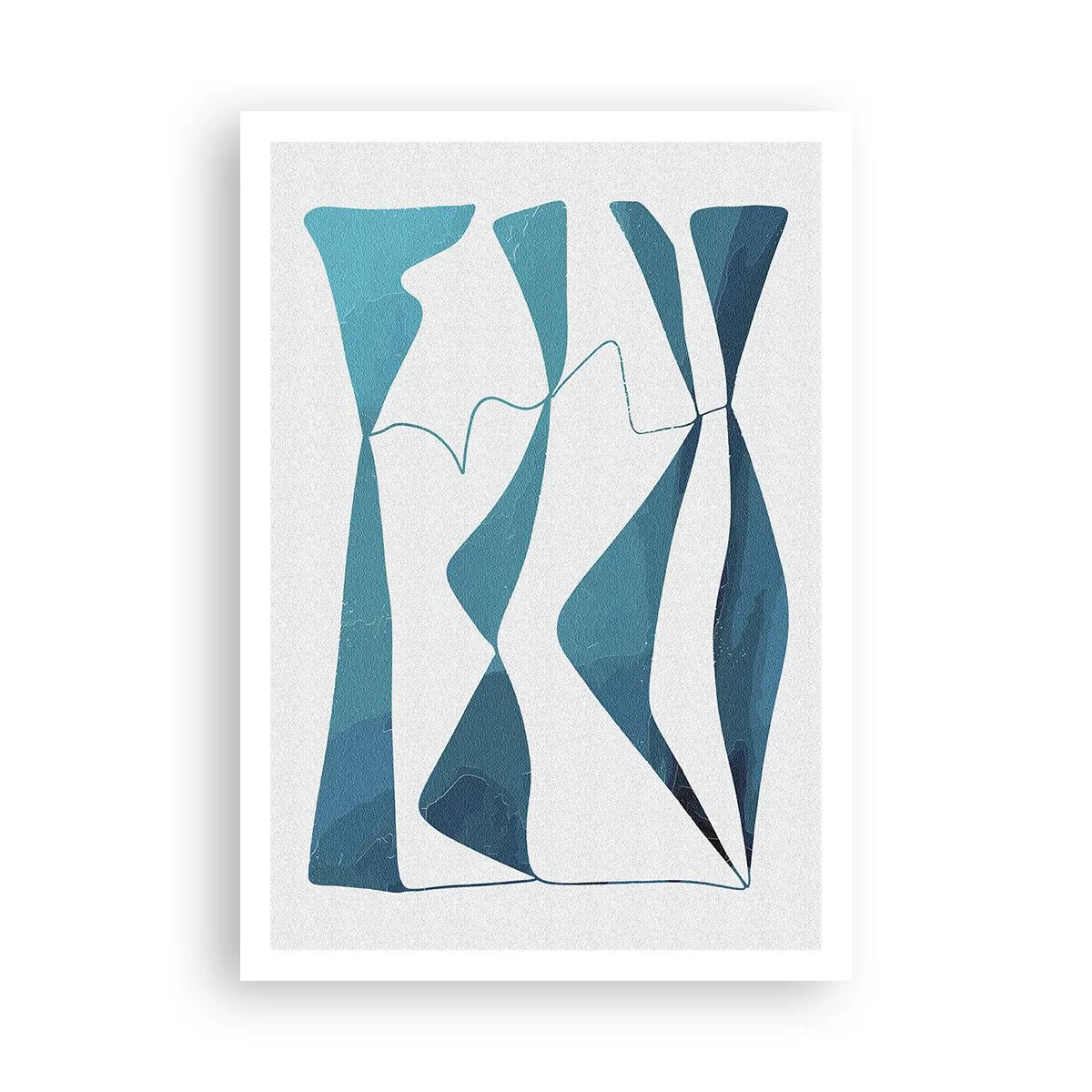 Poster - Abstracție: relație turcoaz - 70x100 cm