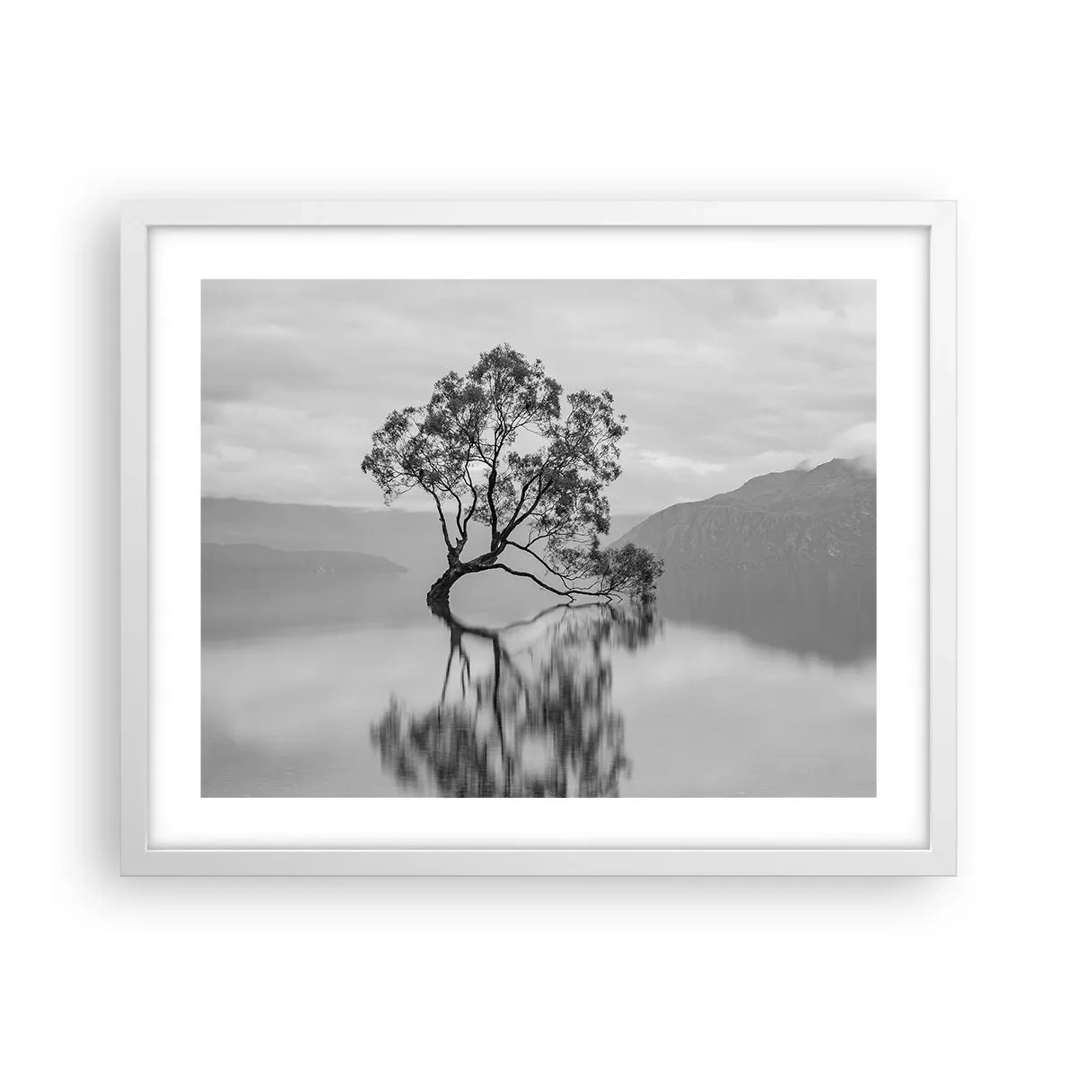 Poster în ramă albă - Există o țară - 50x40 cm