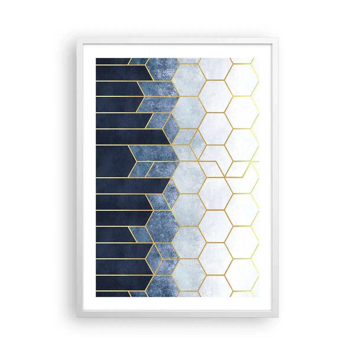 Poster în ramă albă - Compoziție în ritm sincopat - 50x70 cm