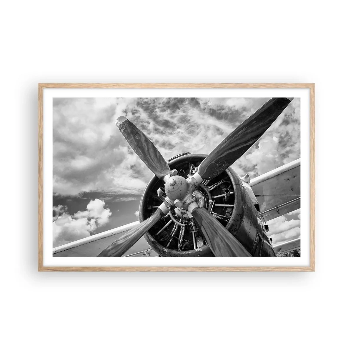 Poster în ramă de stejar deschis - Cuceritorul cerului - 91x61 cm