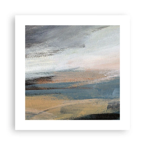 Poster - Abstracție: peisaj nordic - 40x40 cm