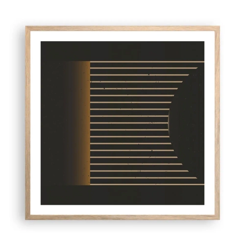 Poster în ramă de stejar deschis - Explorați întunericul - 60x60 cm