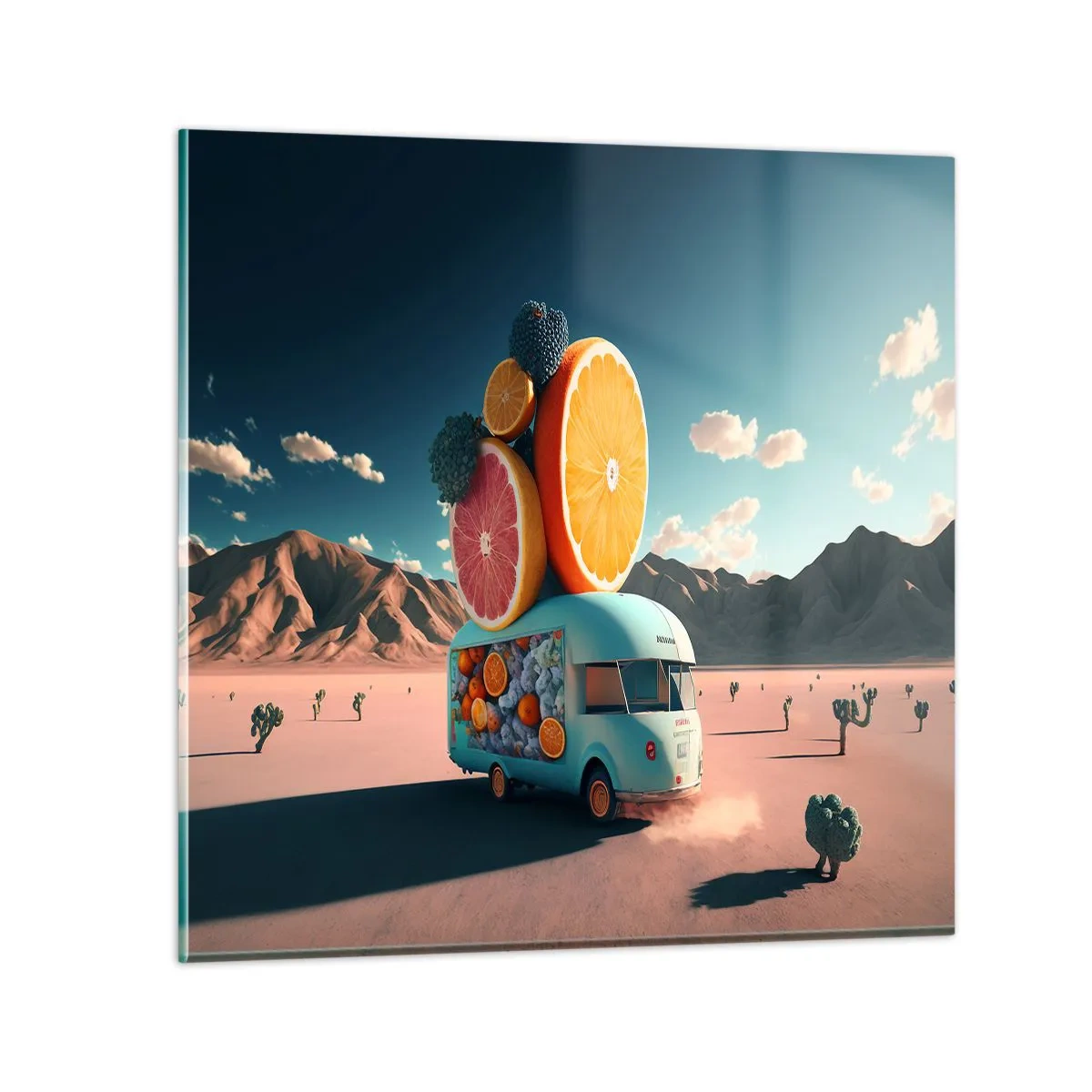 Tablou pe sticlă - Gustul vacanței - 50x50 cm