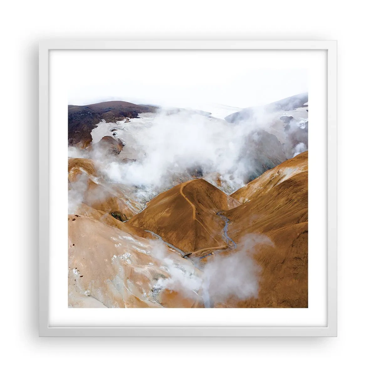 Poster în ramă albă - Frumusețea sălbatică a Islandei - 50x50 cm