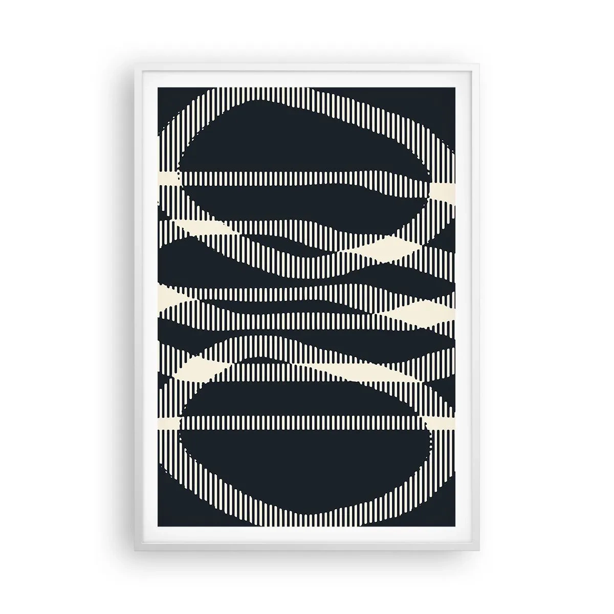 Poster în ramă albă - Încercare de străpungere a întunericului - 70x100 cm