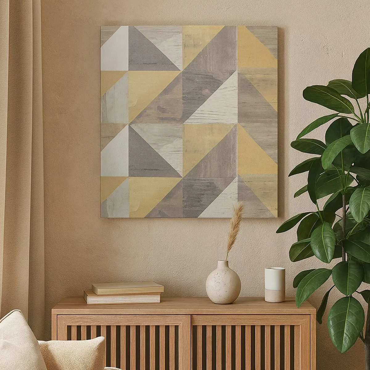 Tablou pe pânză - La unghiul triunghiului - 30x30 cm