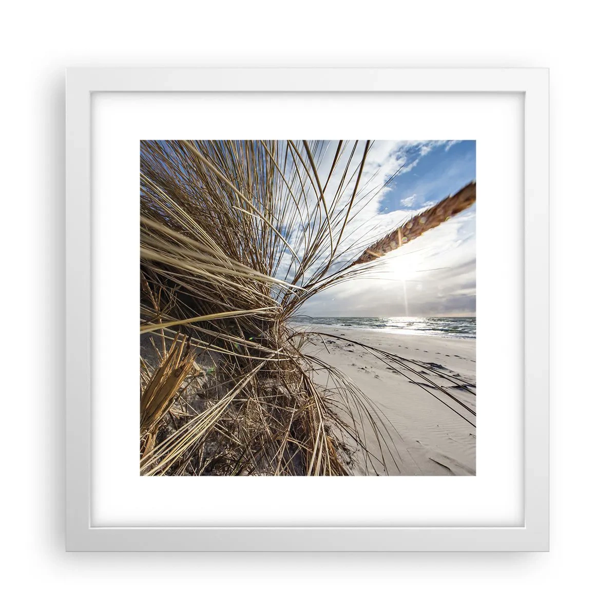 Poster în ramă albă - O întâlnire a elementelor - 30x30 cm