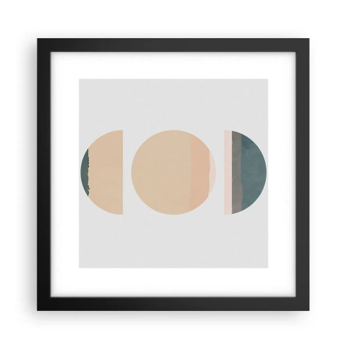 Poster în ramă neagră - Roată cu roată - 30x30 cm