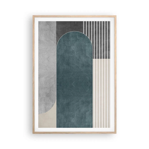Poster în ramă de stejar deschis - Compoziție de nivel - 70x100 cm