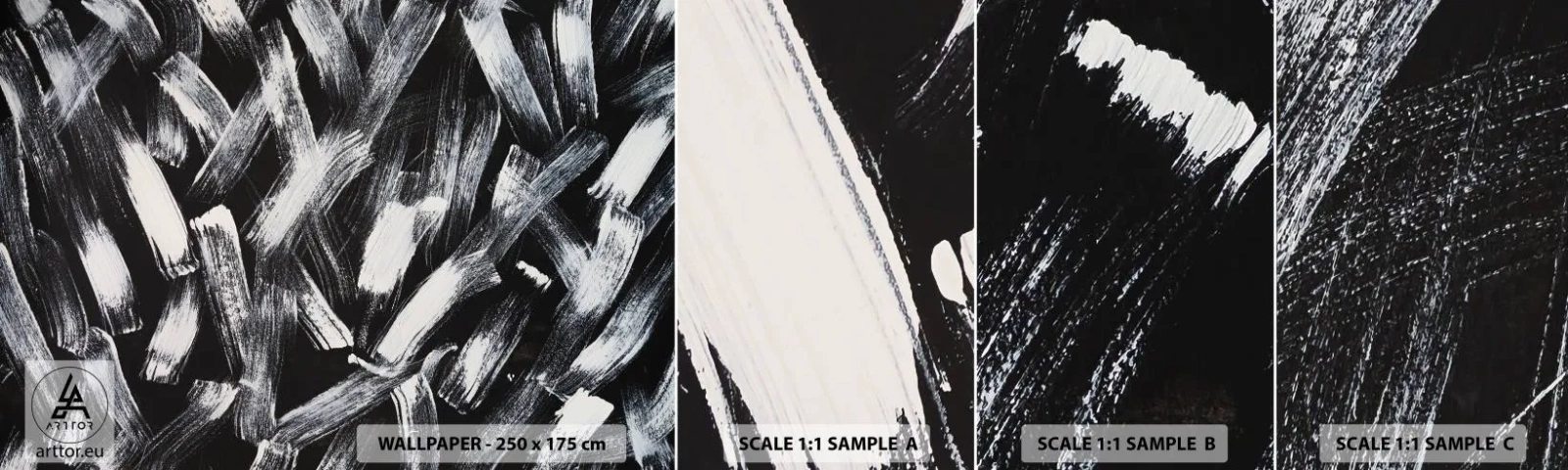 Mostră tapet autocolant Deluxe Sticker - Abstracție în spirit industrial - Bucată, Modern, Periajul - 100x30 cm