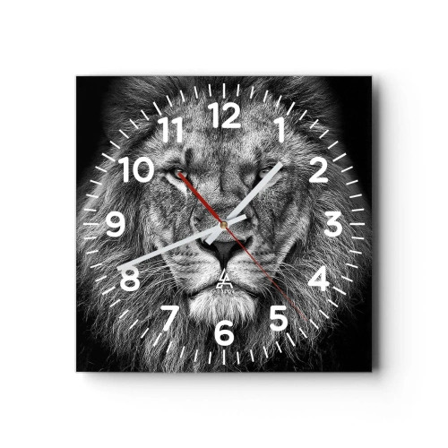 Ceas de perete - Ceas pe sticlă - În ținuta de încoronare - 30x30 cm