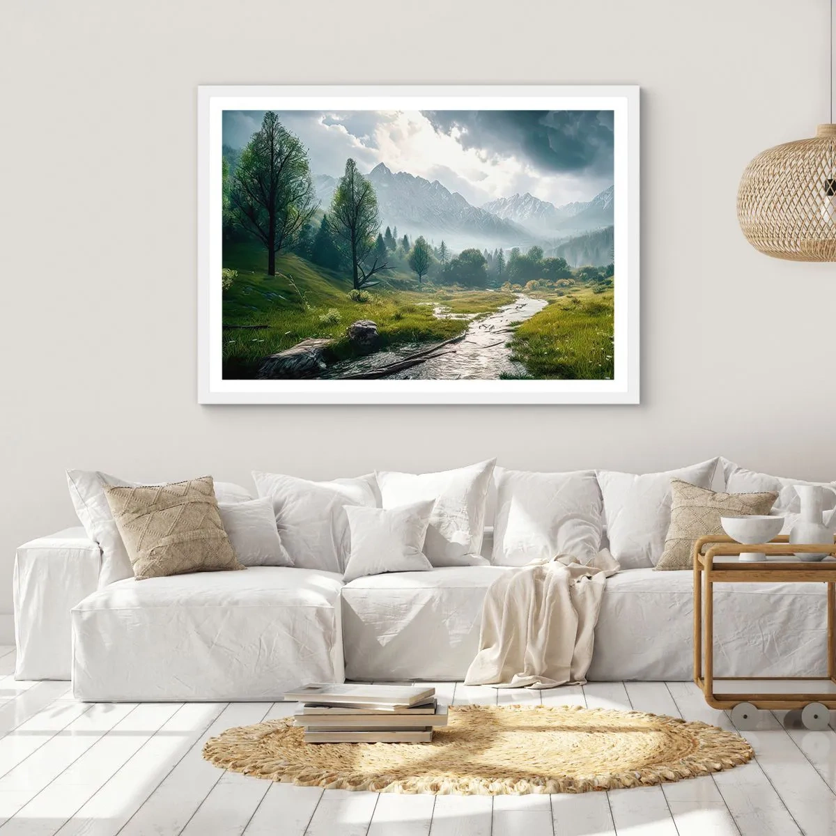 Poster în ramă albă - Până acolo și înapoi - 40x30 cm