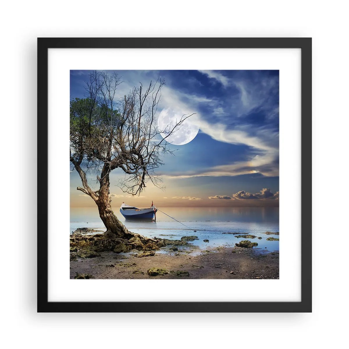 Poster în ramă neagră - Este acesta sfârșitul sau începutul? - 40x40 cm
