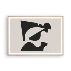 Poster în ramă de stejar deschis - Pentru autoasamblare - 100x70 cm