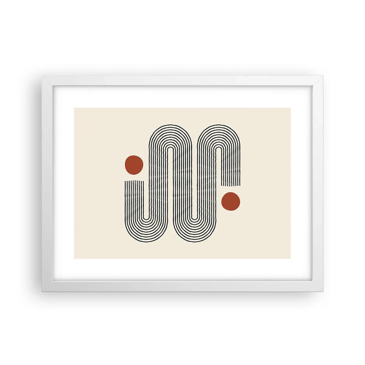 Poster în ramă albă - De la început până la sfârșit - 40x30 cm