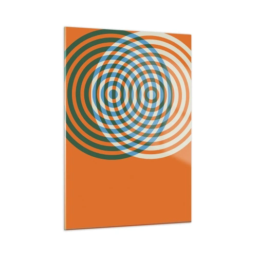 Tablou pe sticlă - Variație circulară abstractă - 50x70 cm