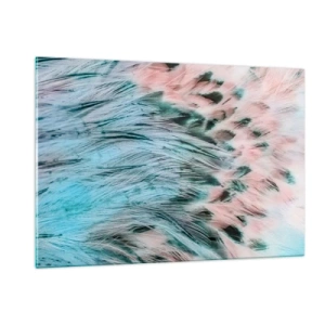 Tablou pe sticlă - Puful roz și safir - 120x80 cm