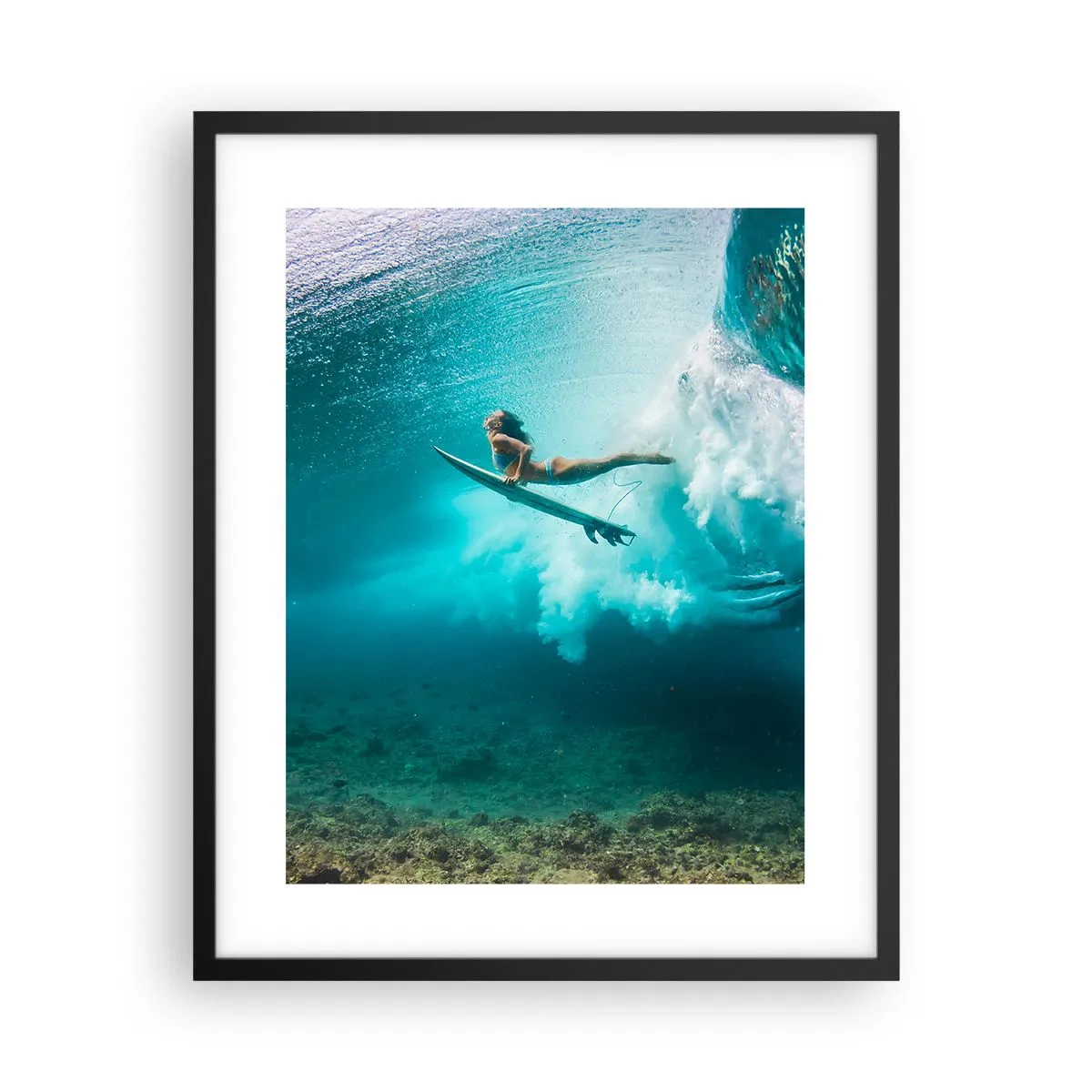 Poster în ramă neagră - Lumea subacvatică - 40x50 cm