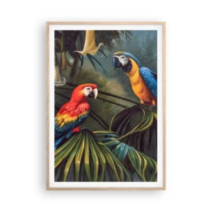 Poster în ramă de stejar deschis - Romantismul la tropice - 70x100 cm