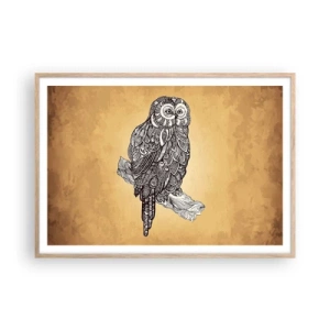 Poster în ramă de stejar deschis - Ornamente complicate de înțelepciune - 100x70 cm