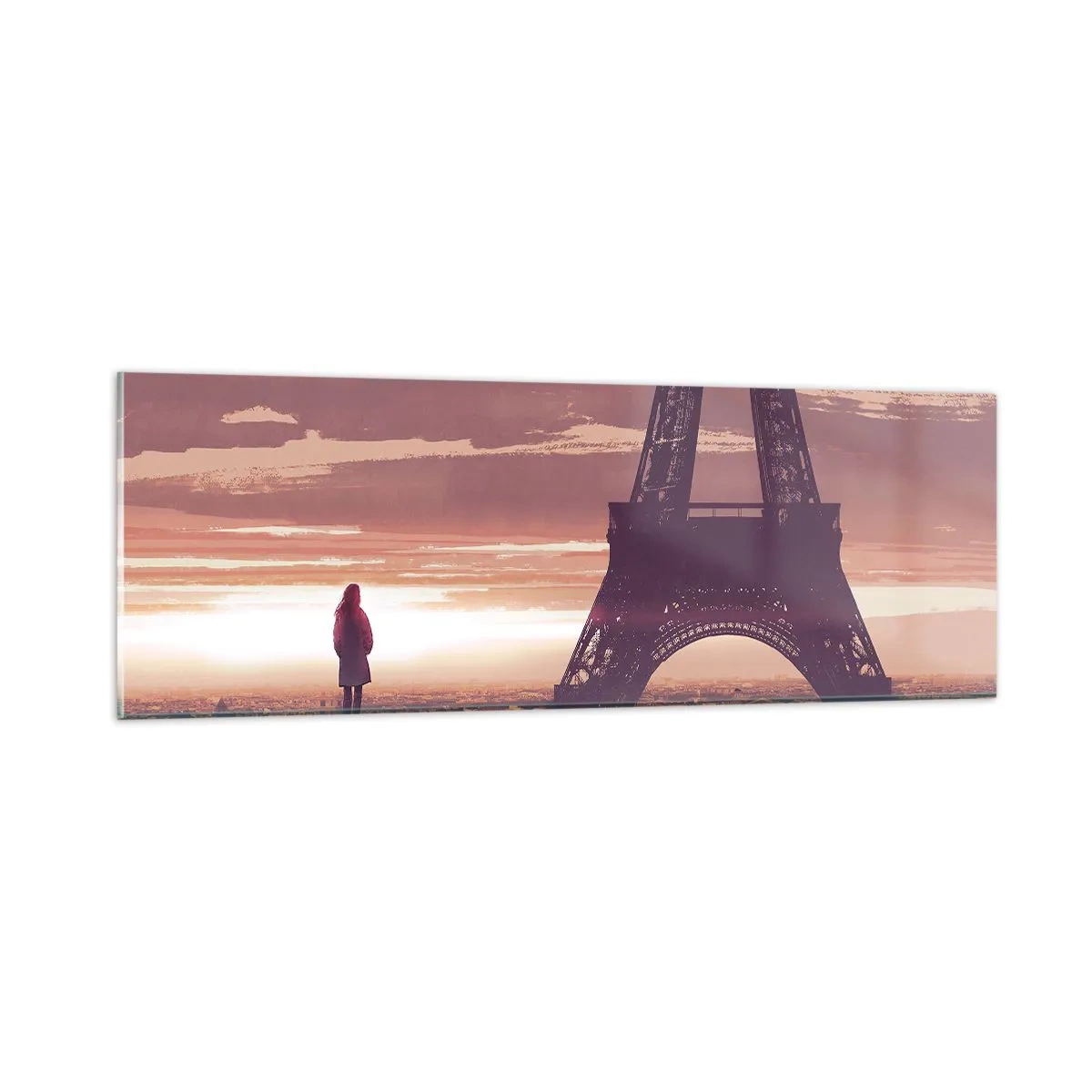 Tablou pe sticlă - Doar ele două - 90x30 cm