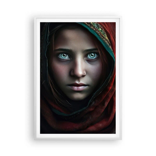 Poster în ramă albă - Prințesa orientală - 70x100 cm