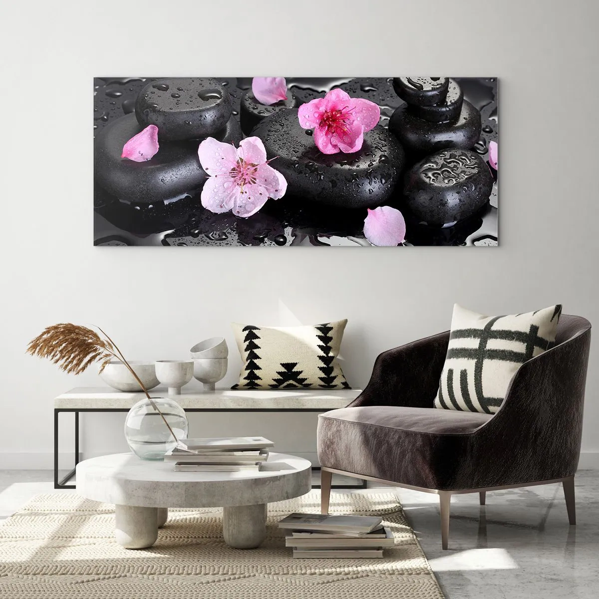 Tablou pe sticlă - Piatră de pe inimă - 90x30 cm