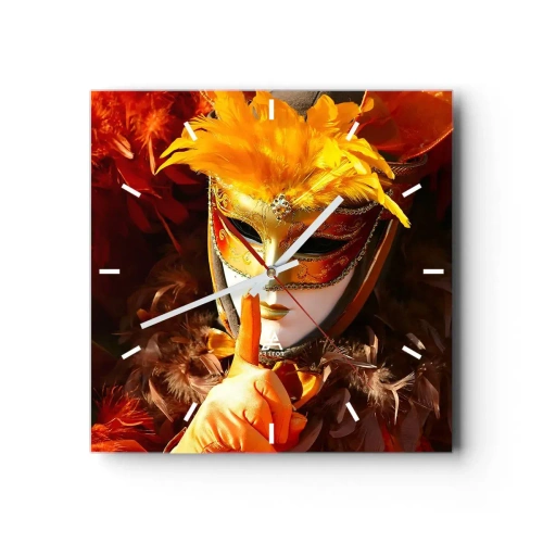 Ceas de perete - Ceas pe sticlă - Misterul face parte din joc - 40x40 cm