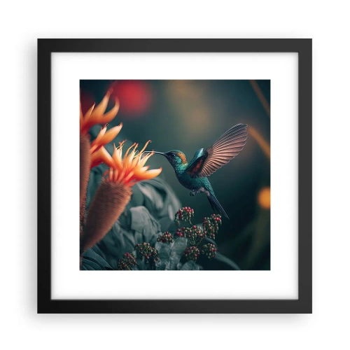 Poster în ramă neagră - Viață cu adevărat colorată - 30x30 cm