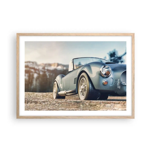 Poster în ramă de stejar deschis - Pentru că stilul contează - 70x50 cm