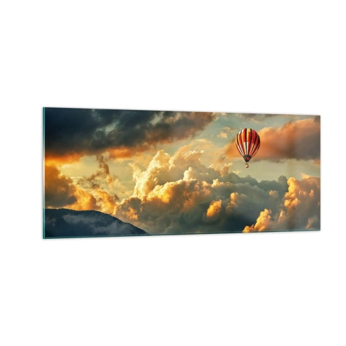 Tablou pe sticlă - Zbor pentru că vreau - 100x40 cm