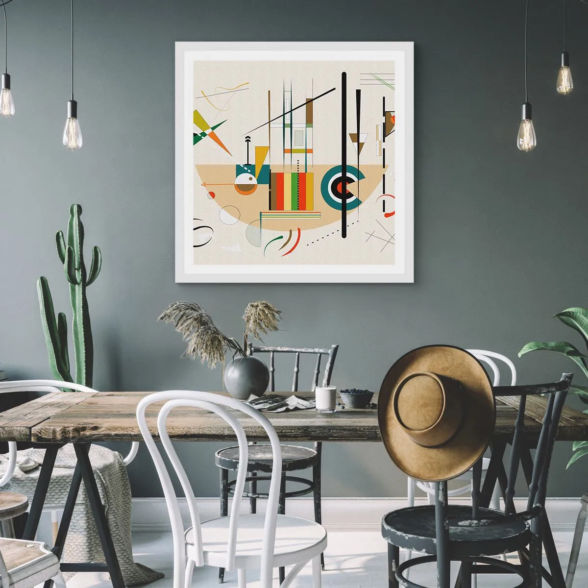 Poster în ramă albă - Și lumea râde - 30x30 cm